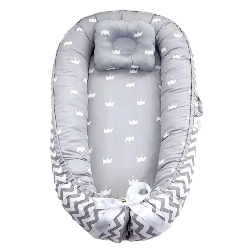coussin cocon réducteur de lit bébé Modèle Gris Démo