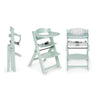 Chaise haute bébé évolutive en bois vert d'eau Blanc