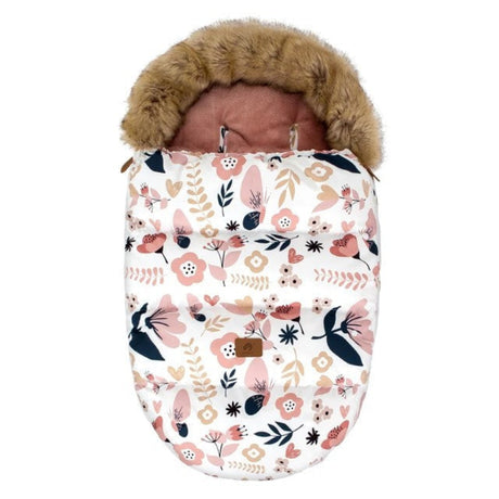 Chancelière poussette universelle en polaire  Motifs fleuri