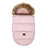 Chancelière poussette universelle en polaire rose poudre