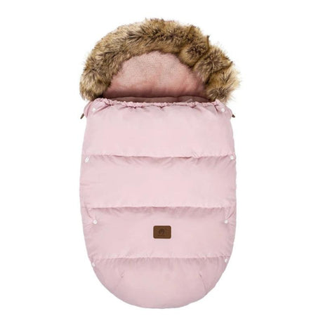 Chancelière poussette universelle en polaire rose poudre
