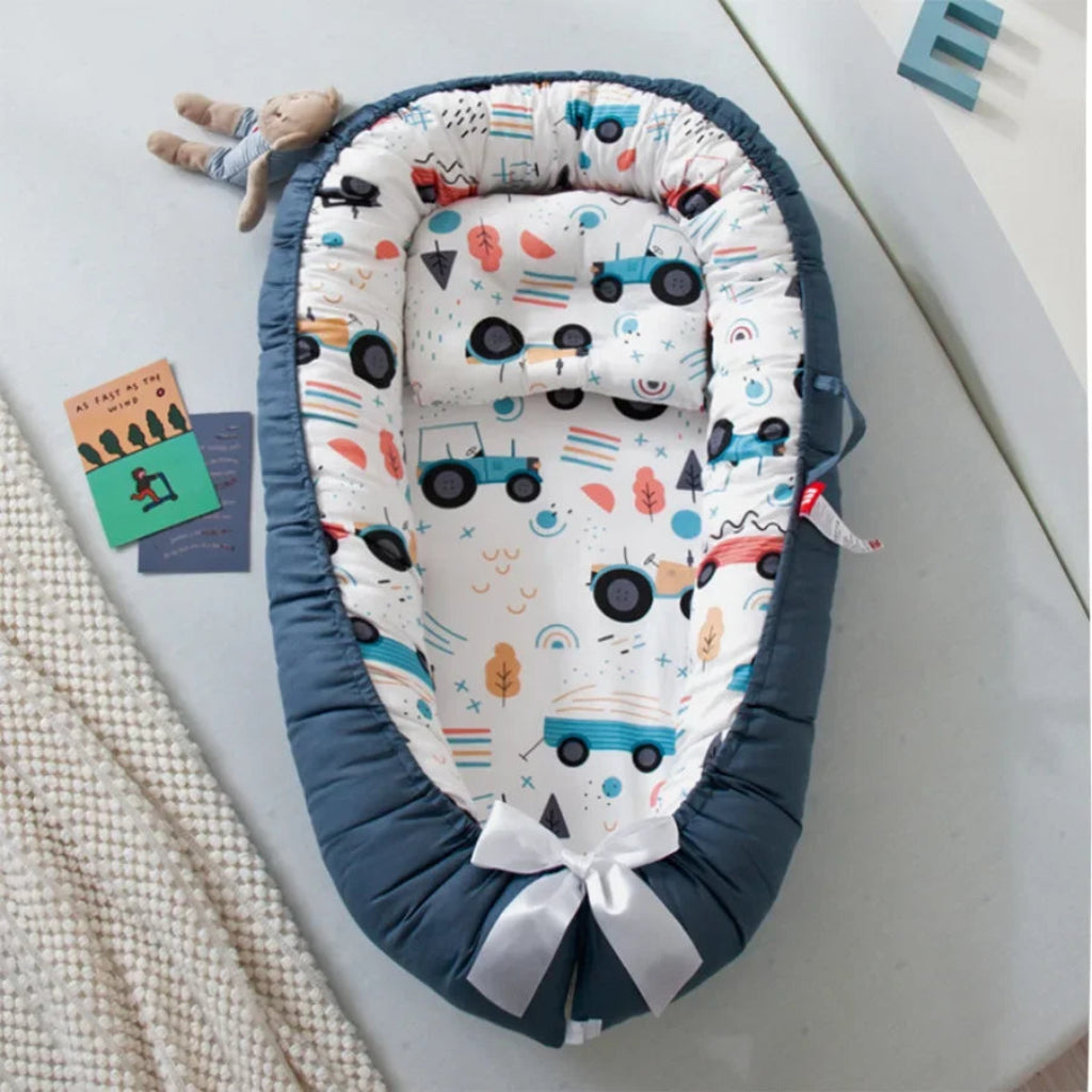 tour de lit - réducteur de lit bébé  Bleu Voiture