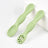 Cuillère apprentissage bébé souple en silicone Olive