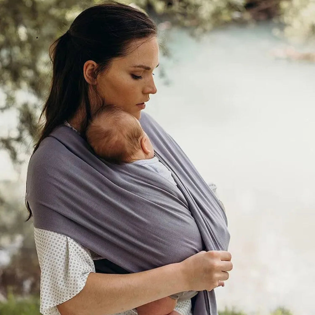 Echarpe de portage ergonomique physiologique modele taupe