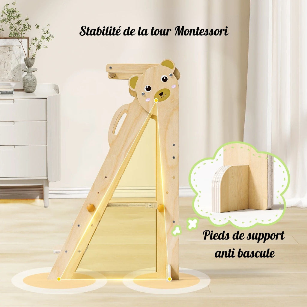 Tour Montessori Pliable élément de stabilité anti bascule