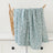 Lange bébé Couverture emmaillotage BLeu clair à feuilles