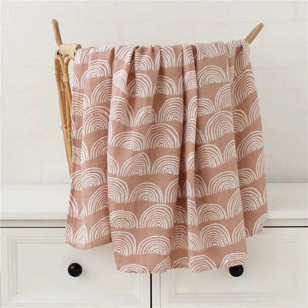 Lange bébé Couverture emmaillotage Marron clair