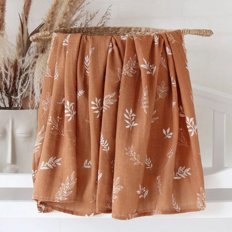 Lange bébé Couverture emmaillotage Marron à feuille