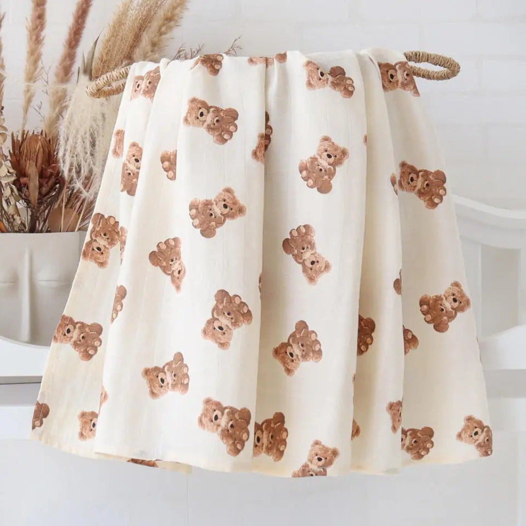 Lange bébé Couverture emmaillotage ourson