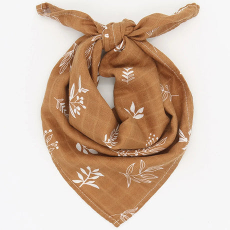 Lange bébé gaze de coton bavoir Marron Feuile