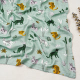 Lange bébé 120*110cm Modèle vert et animaux