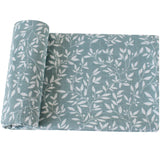Maxi Lange bébé 120x120cm Modèle vert à fleurs