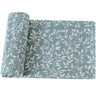 Maxi Lange bébé 120x120cm Modèle vert à fleurs