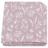 Maxi Lange bébé 120x120cm Modèle FLeuri Rose