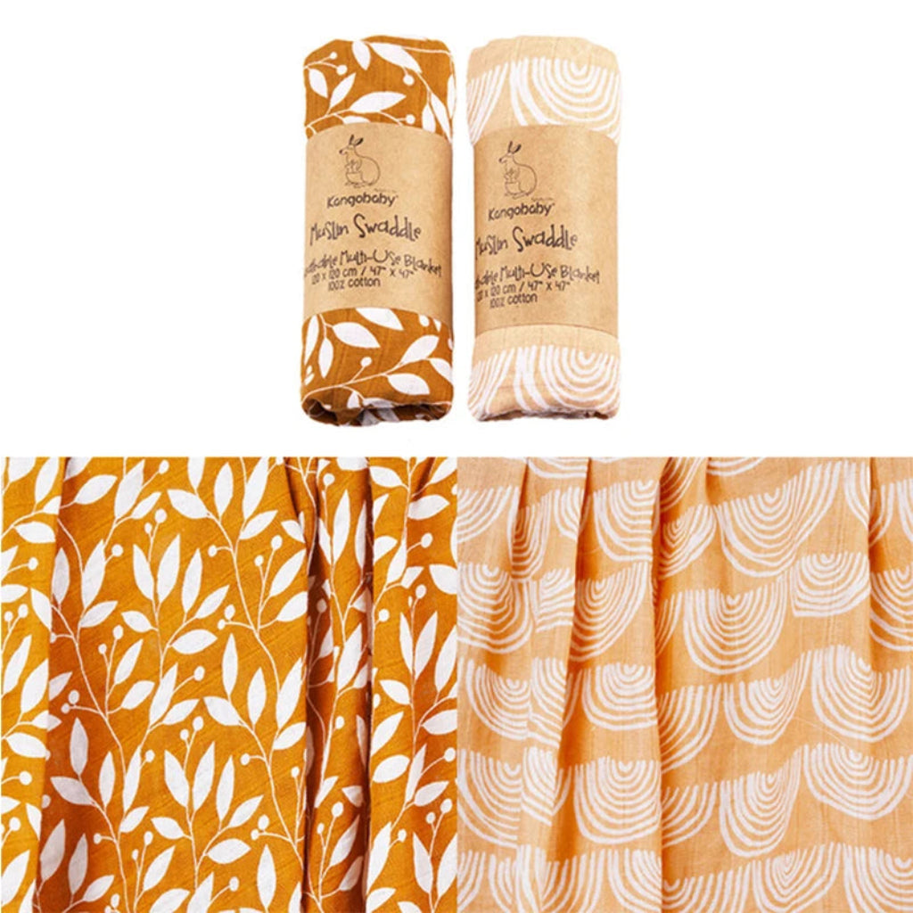 Lot de 2 Maxi Langes bébé  Teinte Marron