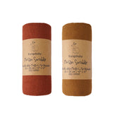 Lot de 2 Maxi Langes bébé  Uni Marron et terracotta
