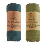 Lot de 2 Maxi Langes bébé  Uni vert Olive