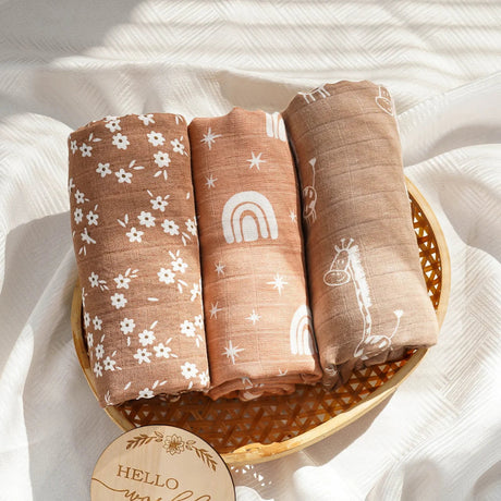 Lot de 3 maxi langes bébé Couverture  Modèle 4