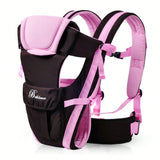 porte bebe physiologique Noir et Rose