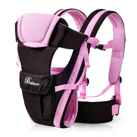 porte bebe physiologique Noir et Rose