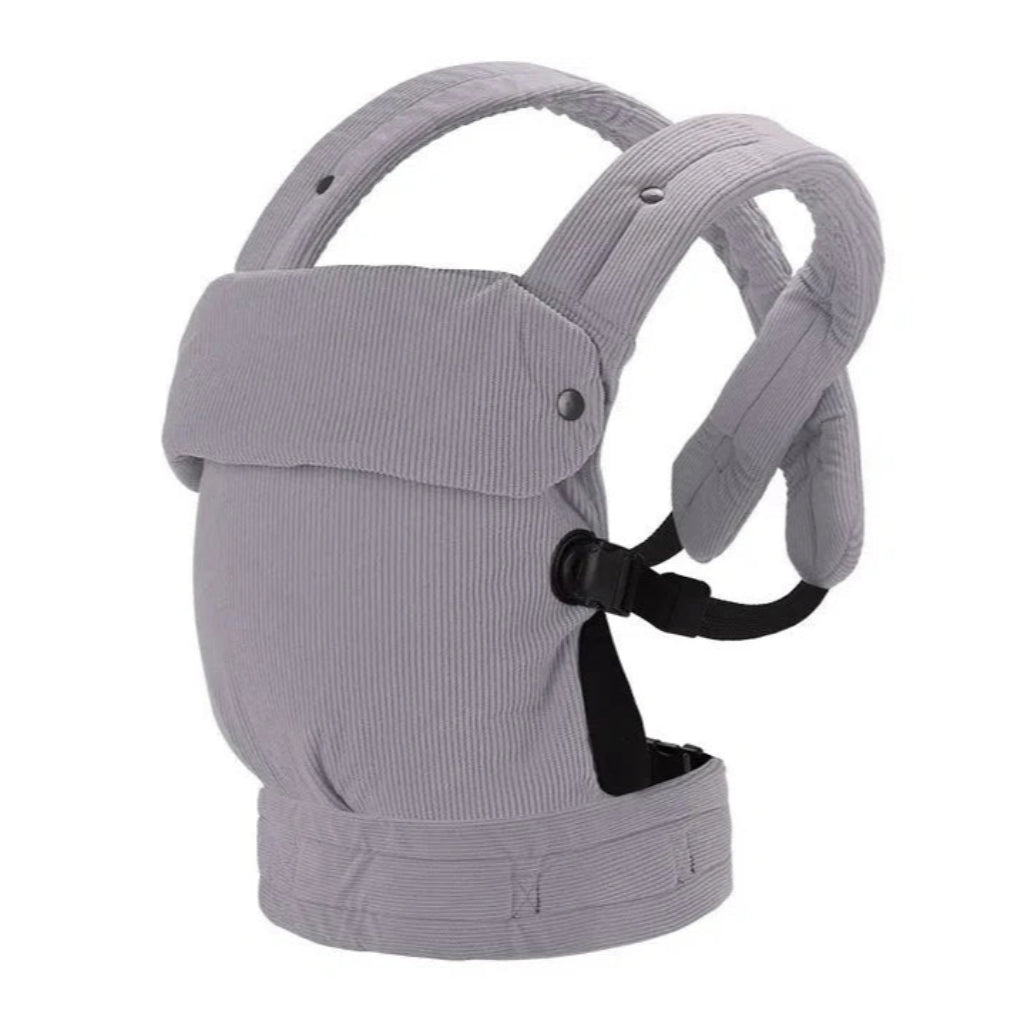 Porte bébé physiologique en velours GRis