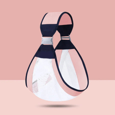 Porte bébé Hanche Couleur Rose en Blanc