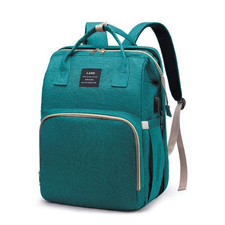 Sac a dos a langer avec lit d'appoint Turquoise