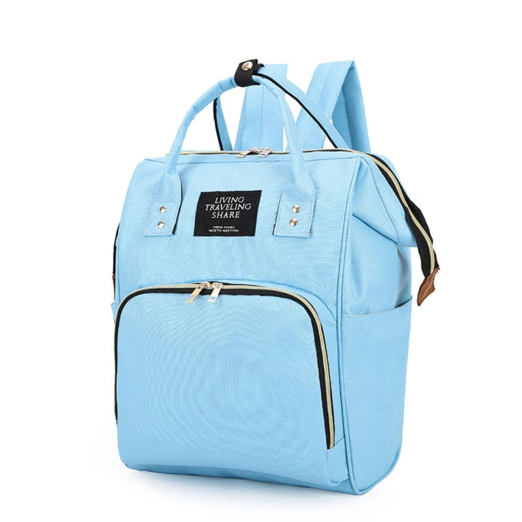 Sac à dos à langer grande capacité Bleu
