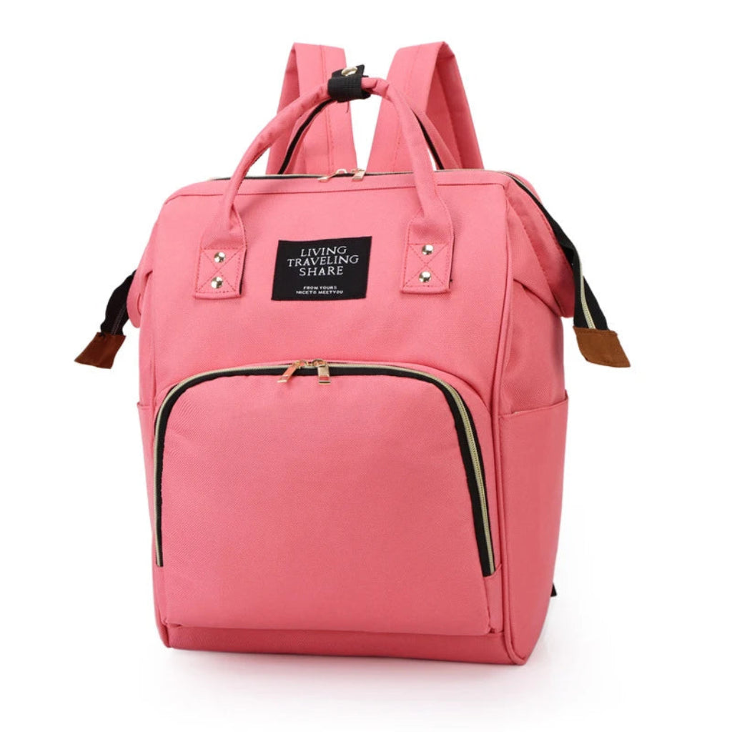 Sac à dos à langer grande capacité Rose fushia