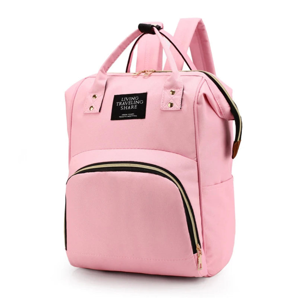 Sac à dos à langer grande capacité Rose