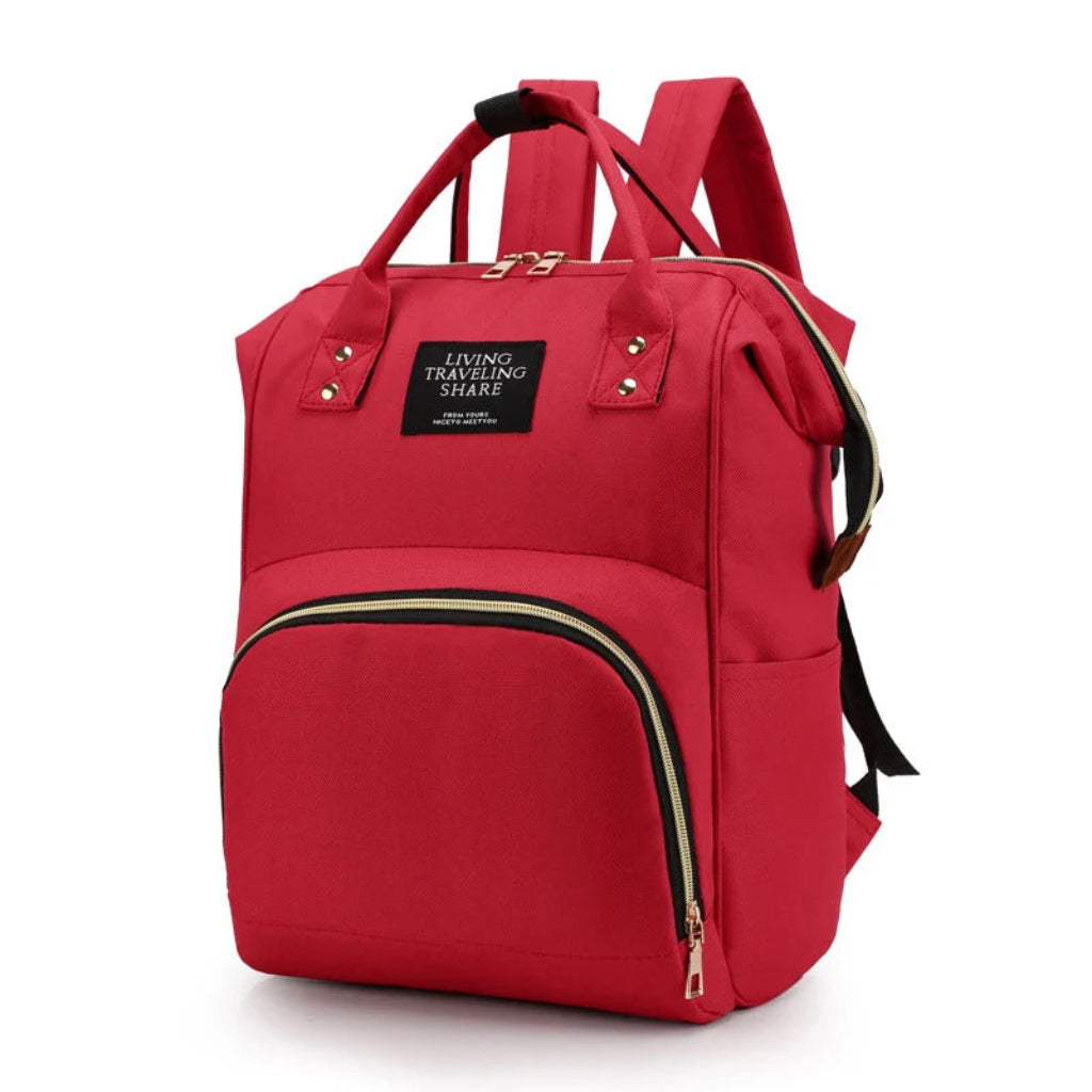 Sac à dos à langer grande capacité Rouge