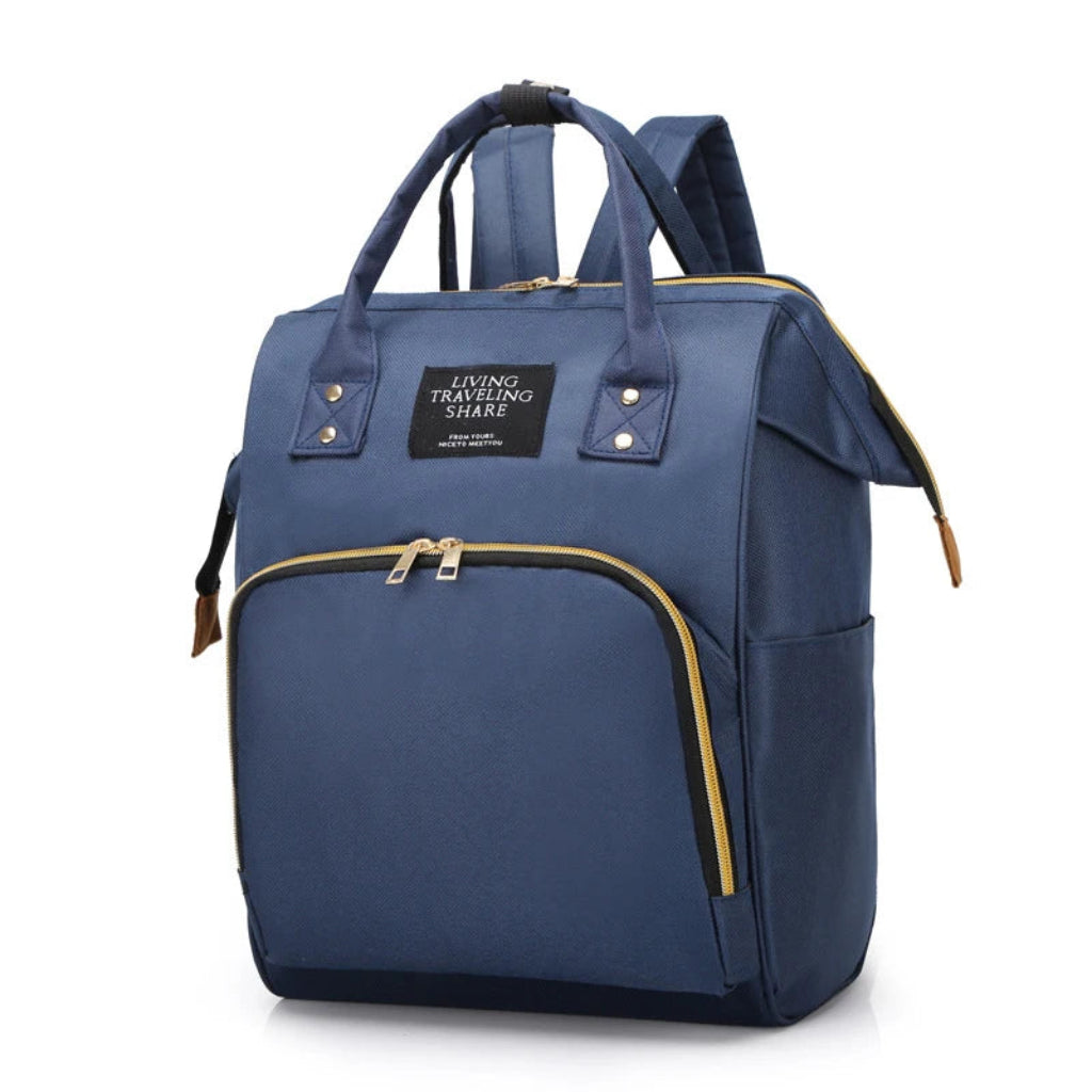 Sac à dos à langer grande capacité Bleu