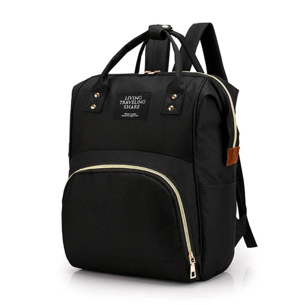 Sac à dos à langer grande capacité Noir