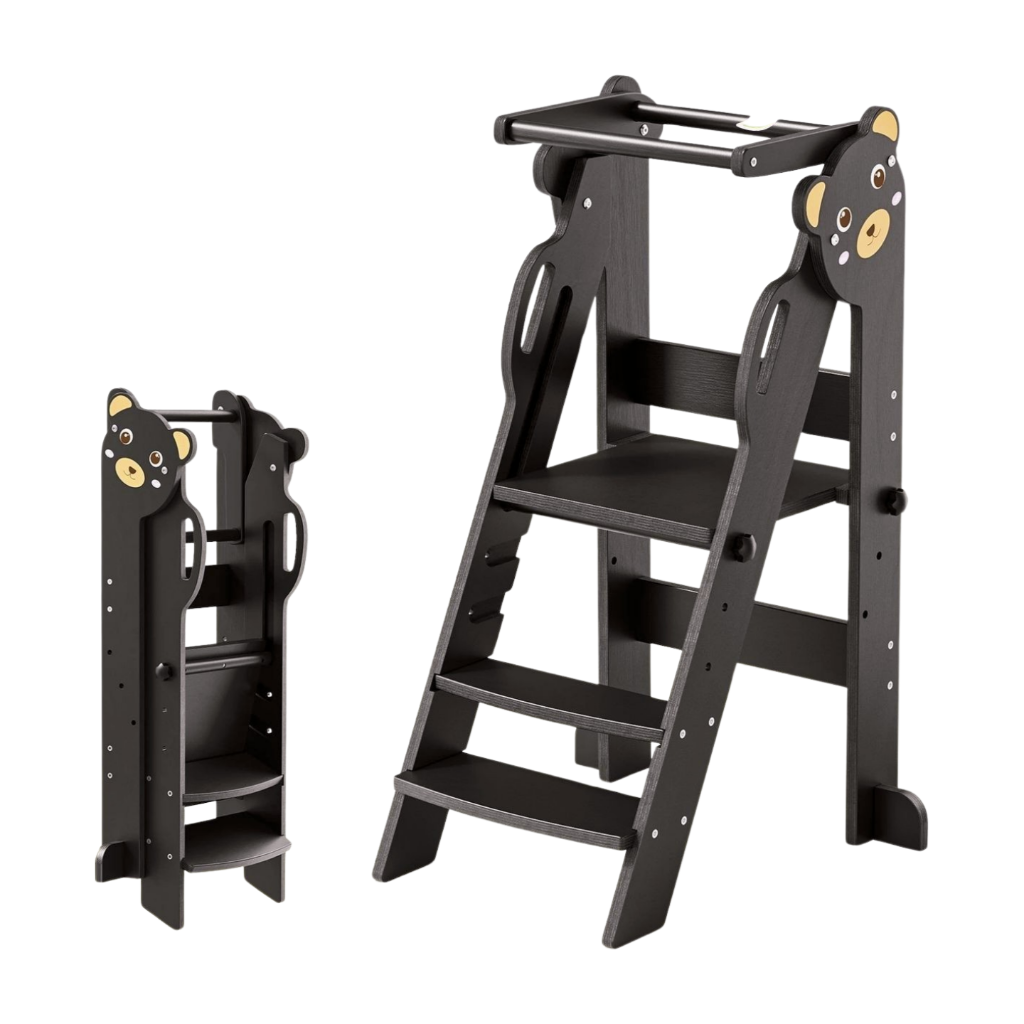 Tour d'observation Pliable - Tour Montessori pliable Couleur noir