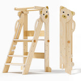 Tour d'observation Pliable - Tour Montessori pliable Motif Ourson