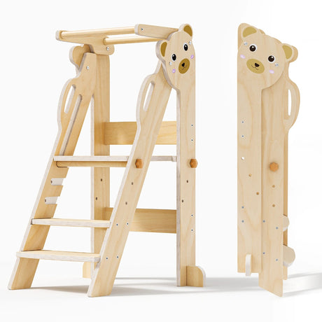 Tour d'observation Pliable - Tour Montessori pliable Motif Ourson
