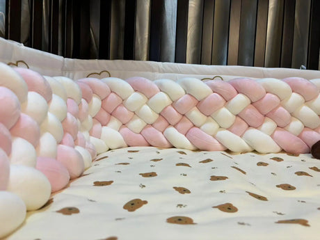 Tresse de lit  Blanc et Rose