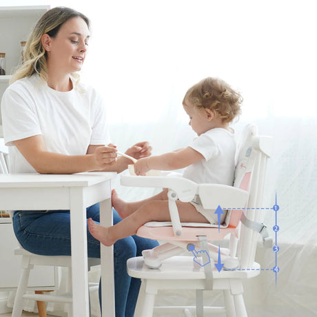 Chaise haute bébé portable attachable sur une chaise