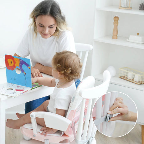 Chaise haute bebe portable système d'attache à une chaise