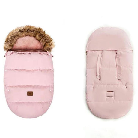 détail de la chancelière bébé Universelle couleur rose