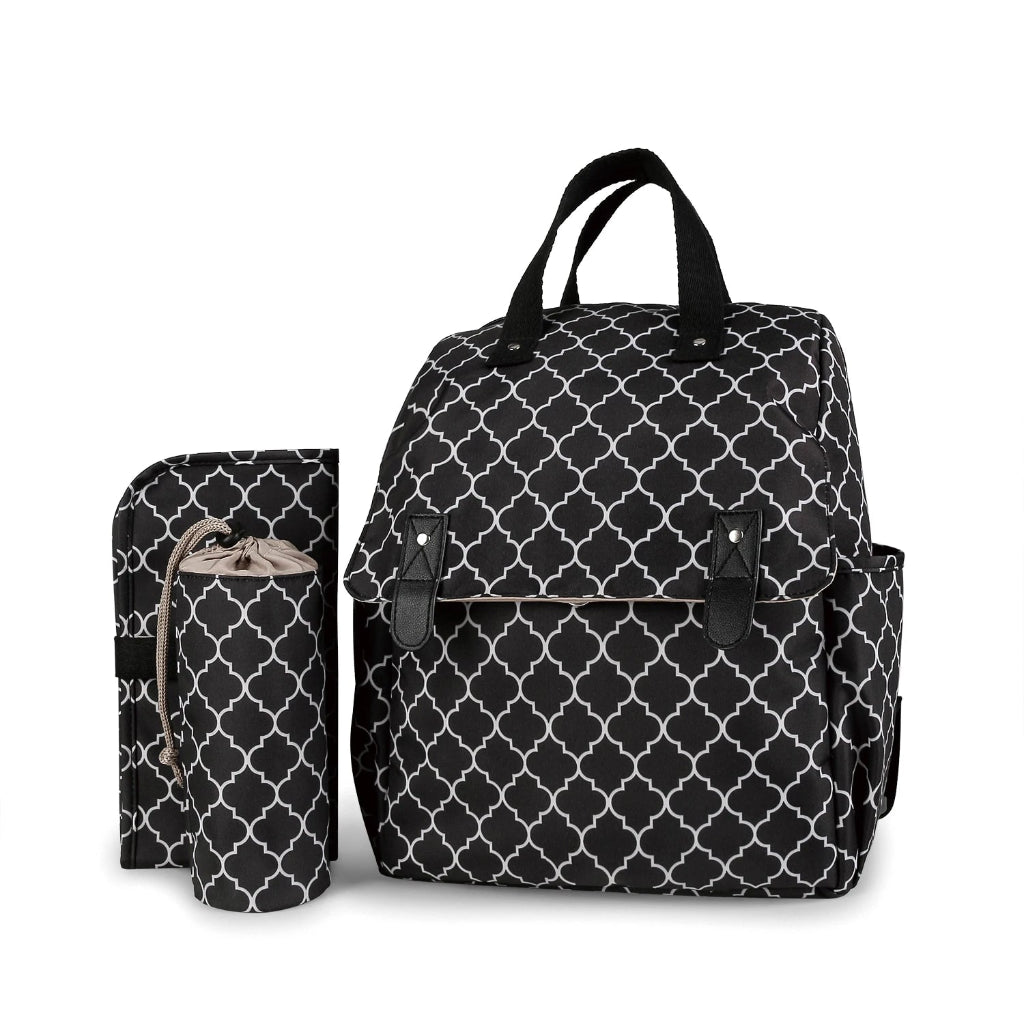 sac a langer avec tapis et pochette isotherme Noir