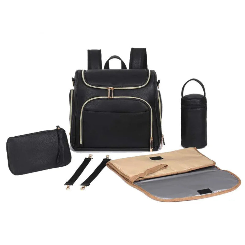 sac a langer en cuir PU Noir
