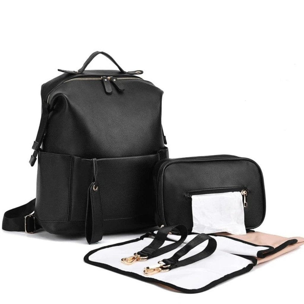 Sac à langer sac à dos – capacité XL noir