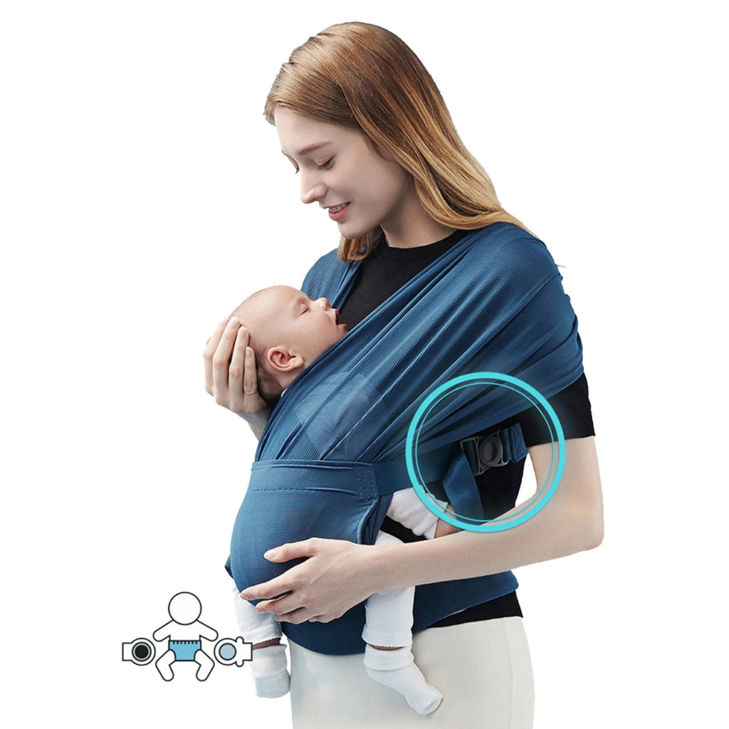 porte bébé confort sans nœud attache avec un clip