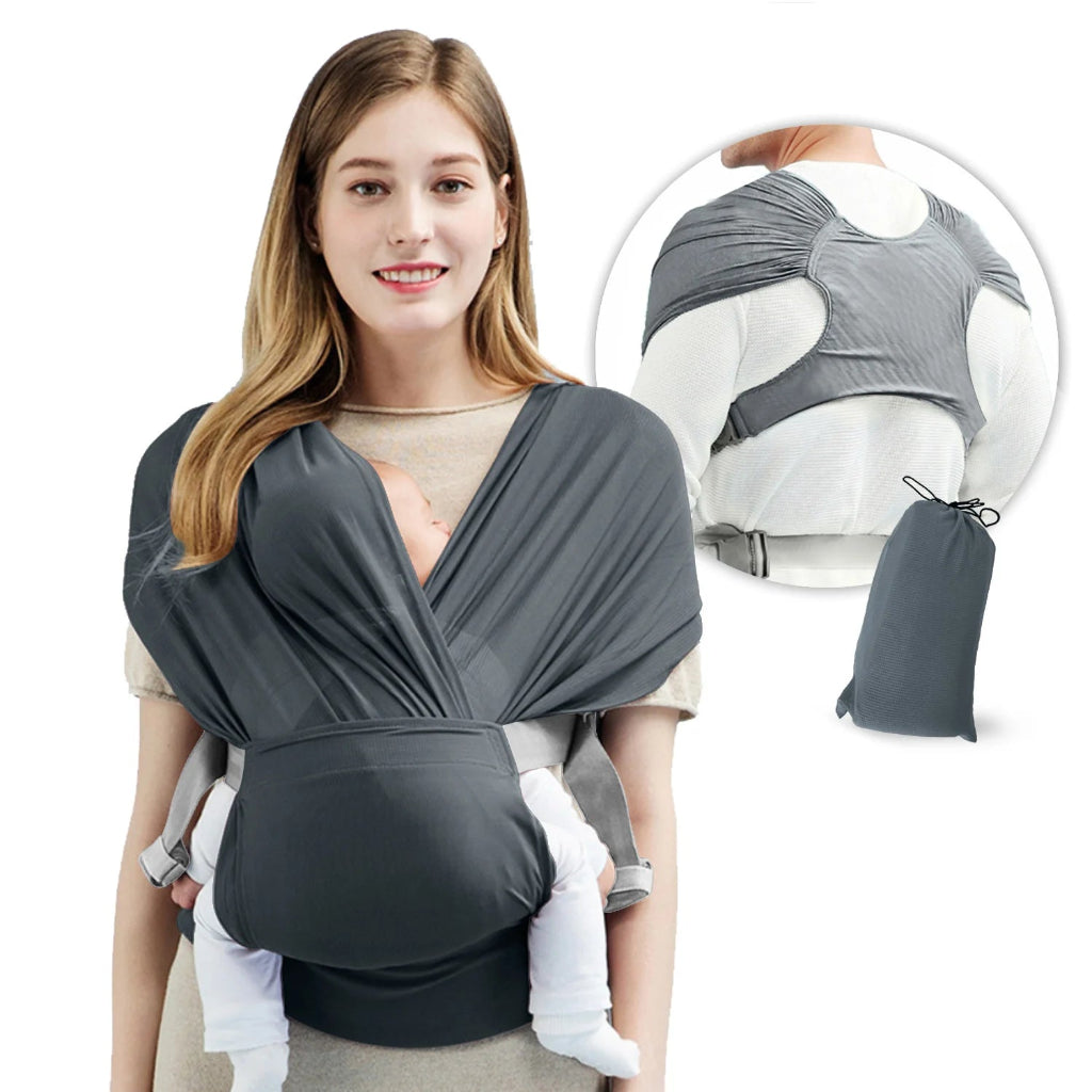 porte bébé confort sans nœud Gris